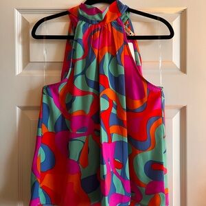 Vibrant Multicolor Women's Halter Top NWT
